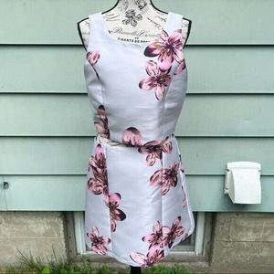 NWT Sans Souci Charlotte Russe floral tank top & high waisted a-line skirt set